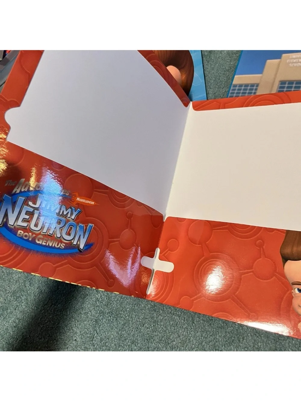 Vintage 2003 Y2K Jimmy Neutron Nickelodeon Bundle Of 3 School Paper Folders